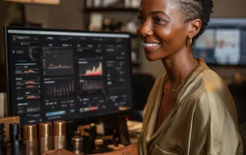 lanko2g_A_Black_female_hair_advisor_using_an_AI-powered_dashb_a4589995-e712-42f3-8859-94dfdff1be4d_0